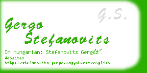 gergo stefanovits business card